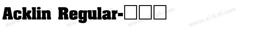 Acklin Regular字体转换